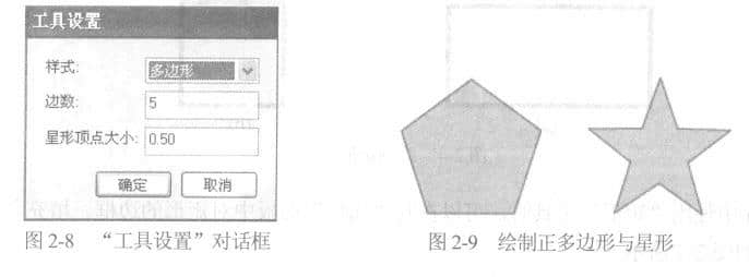 绘制出正多边形或星形多边形